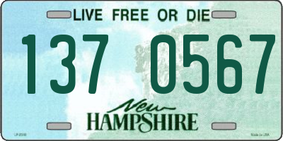 NH license plate 1370567