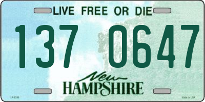 NH license plate 1370647