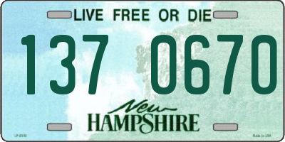 NH license plate 1370670