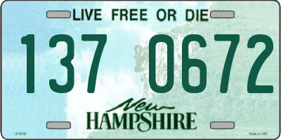 NH license plate 1370672