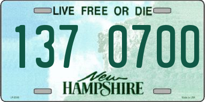 NH license plate 1370700