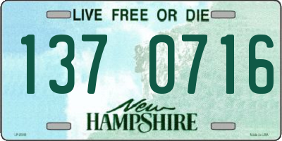 NH license plate 1370716