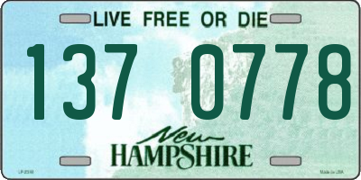 NH license plate 1370778