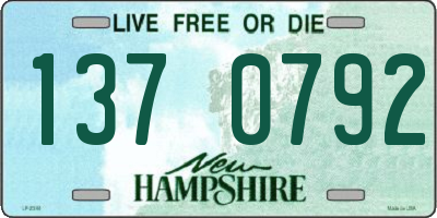 NH license plate 1370792