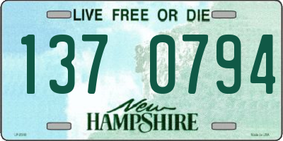 NH license plate 1370794