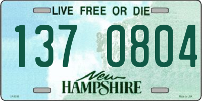 NH license plate 1370804