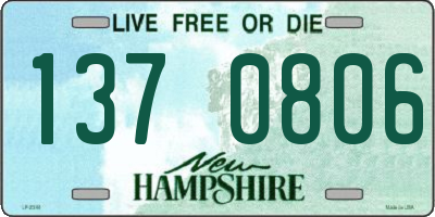 NH license plate 1370806