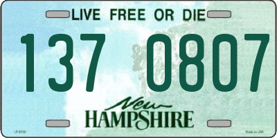 NH license plate 1370807