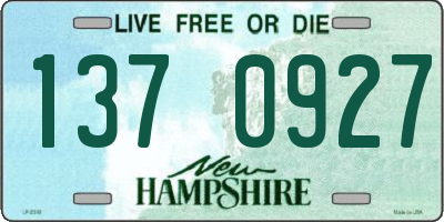 NH license plate 1370927