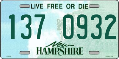 NH license plate 1370932