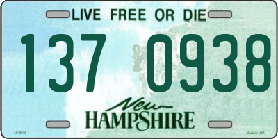 NH license plate 1370938
