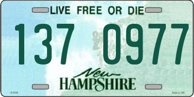 NH license plate 1370977