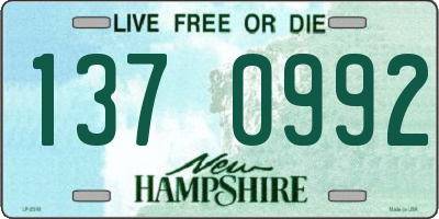 NH license plate 1370992