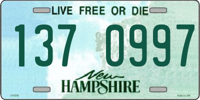 NH license plate 1370997