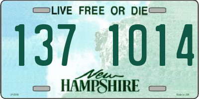 NH license plate 1371014