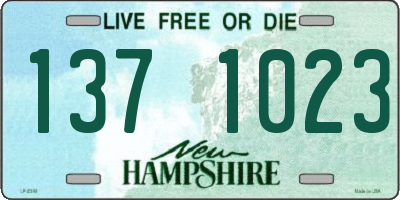 NH license plate 1371023