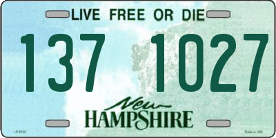 NH license plate 1371027