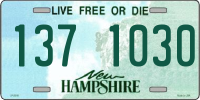 NH license plate 1371030