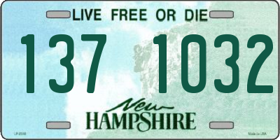 NH license plate 1371032