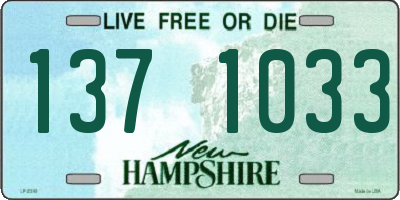 NH license plate 1371033