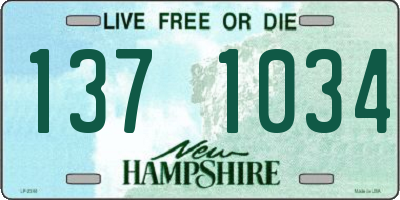 NH license plate 1371034
