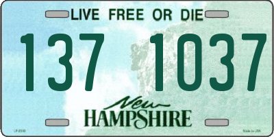NH license plate 1371037