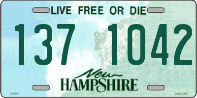 NH license plate 1371042