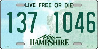 NH license plate 1371046