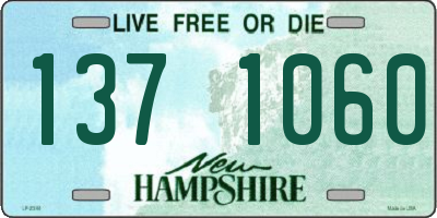 NH license plate 1371060