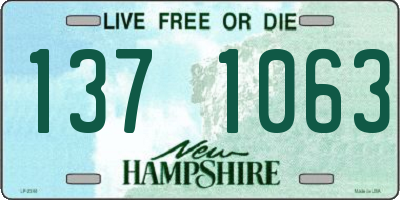 NH license plate 1371063