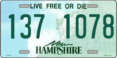 NH license plate 1371078
