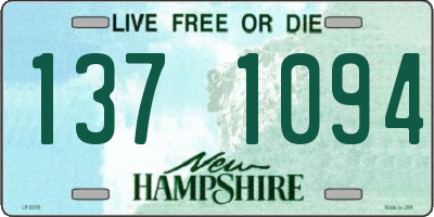 NH license plate 1371094