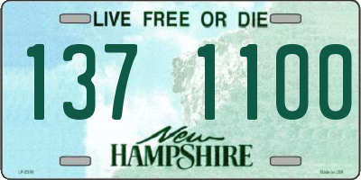 NH license plate 1371100