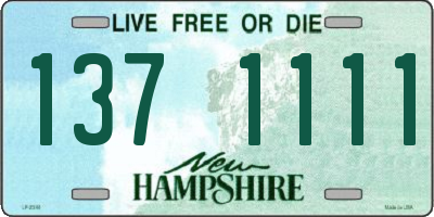 NH license plate 1371111