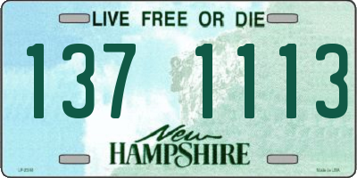 NH license plate 1371113