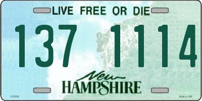 NH license plate 1371114