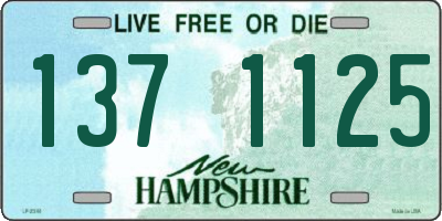 NH license plate 1371125