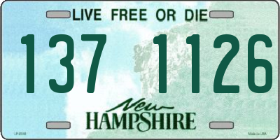 NH license plate 1371126