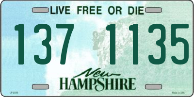 NH license plate 1371135
