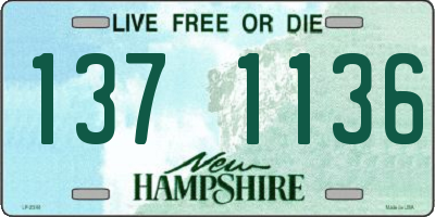 NH license plate 1371136
