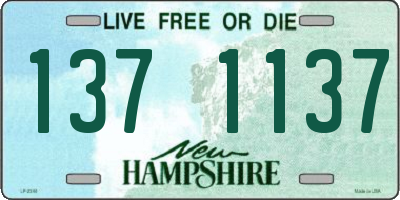 NH license plate 1371137
