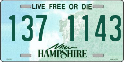 NH license plate 1371143
