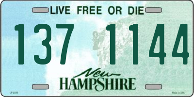 NH license plate 1371144