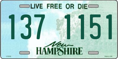 NH license plate 1371151