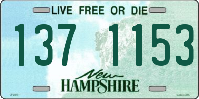 NH license plate 1371153