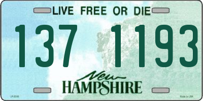 NH license plate 1371193
