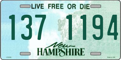 NH license plate 1371194