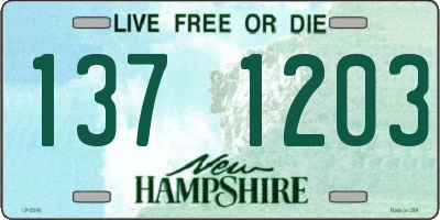 NH license plate 1371203