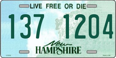 NH license plate 1371204