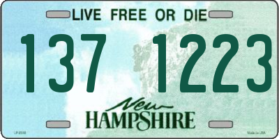 NH license plate 1371223